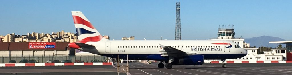 BA Flight Arrival at Gibraltar Airport
