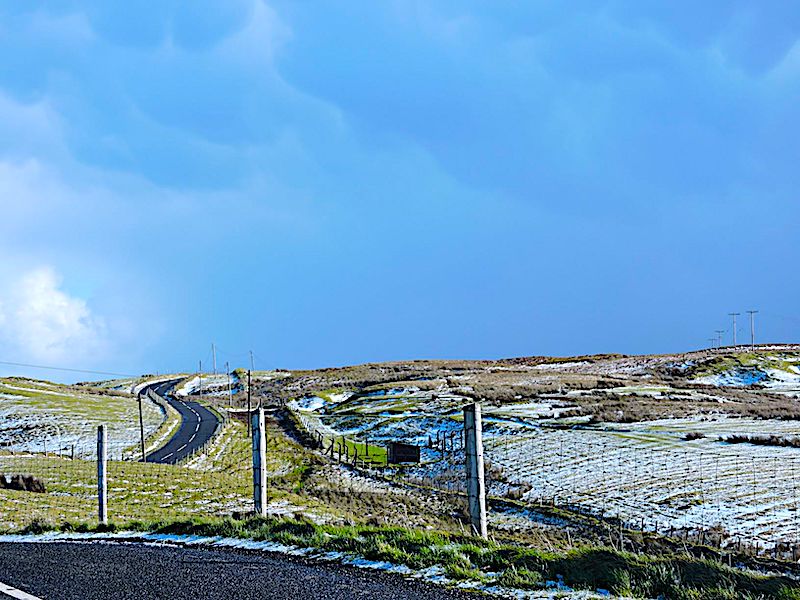 Driving over the Carnanmore Moors